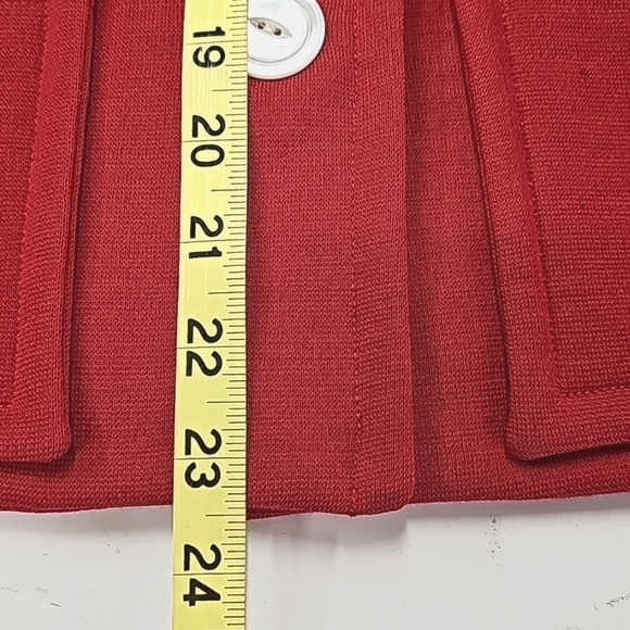 Hobbies Lorch of Dallas vtg red wool  jacket, lightweight longsleeve 3 button - Picture 11 of 11